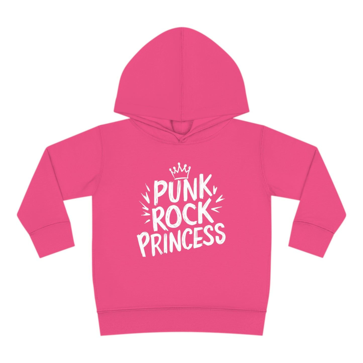 Punk Rock Princess Toddler Hoodie Hot Pink