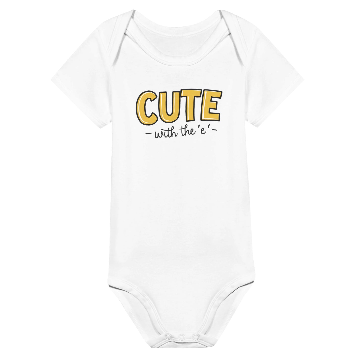 Cute With The E Onesie White