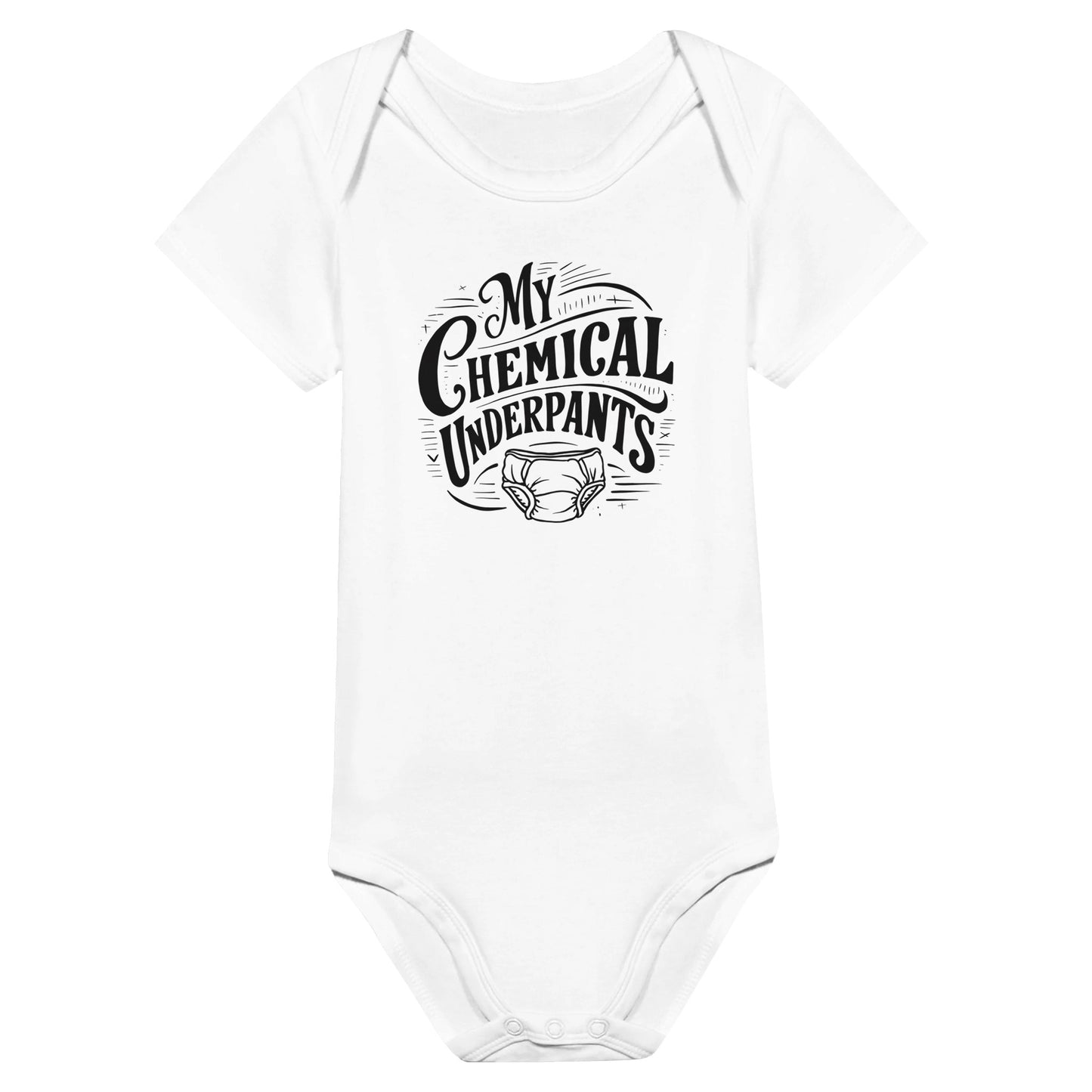 My Chemical Romance My Chemical Underpants Baby Onesie White