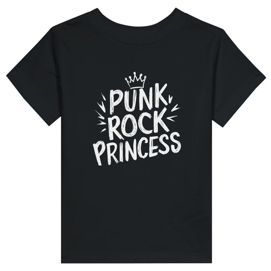 Punk Rock Princess Toddler Tee Black