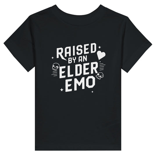 Raised by an Elder Emo Toddler Tee Black